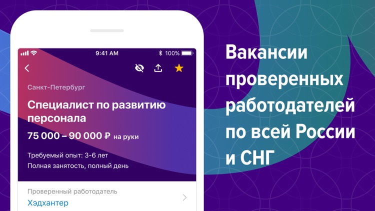 Поиск вакансий на HeadHunter screenshot-3
