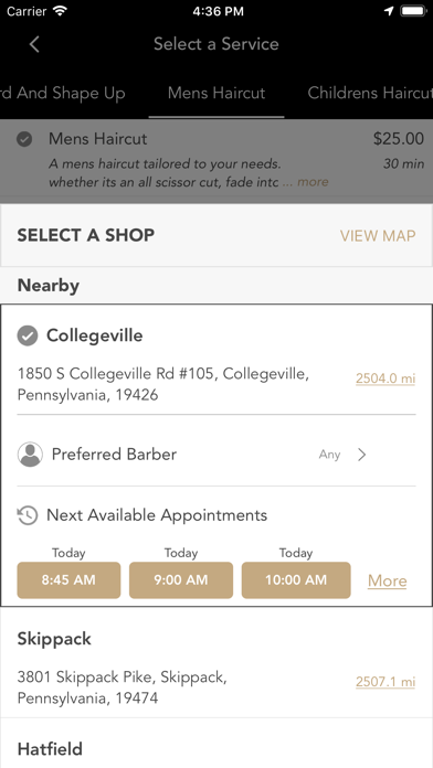 Parker's Barber Shop App screenshot 3