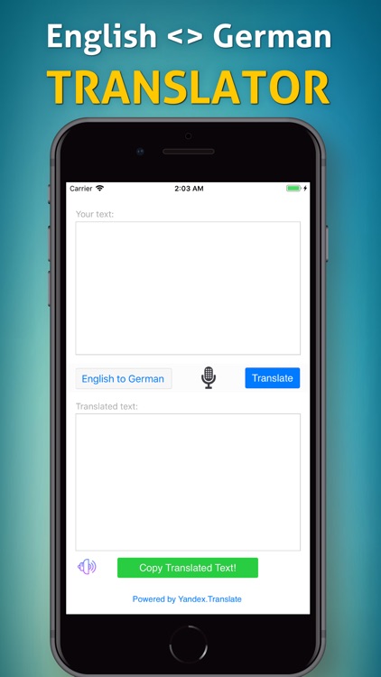 English to German Translator!