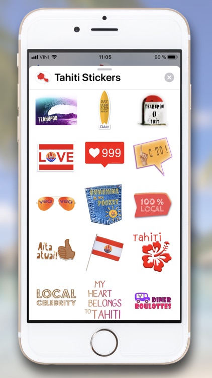 Tahiti Stickers for iMessage screenshot-3