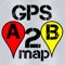 gpsA2Bmap is an app that uses GPS to measure the distance between two points