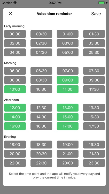 OnTime - Voice broadcast time.