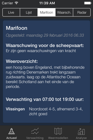 Zeeweer - Maritieme app - náhled