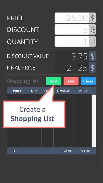 Discount Calculator with List screenshot-3