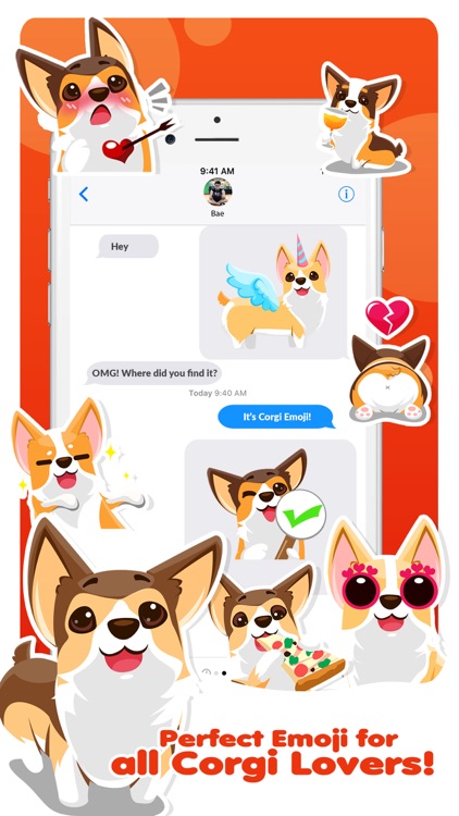 Welsh Corgi Emojis Dog Sticker