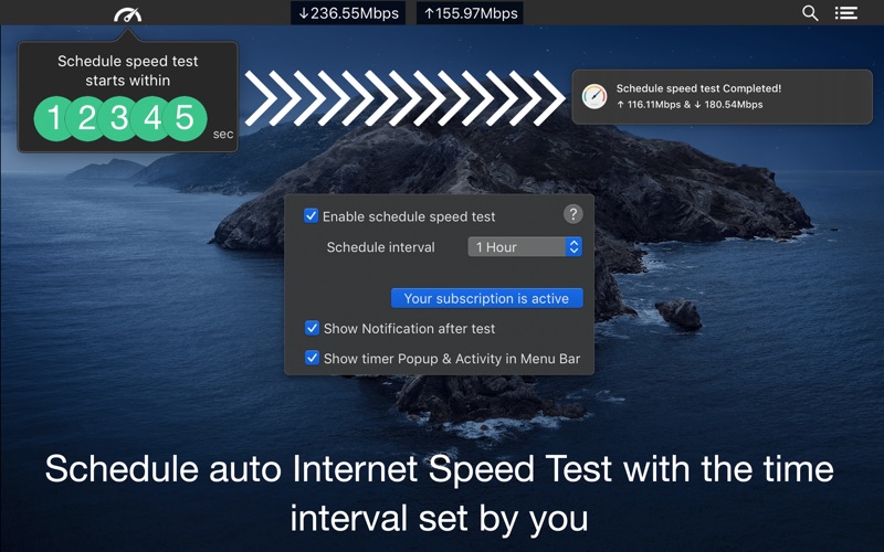 Speed test time Click Test