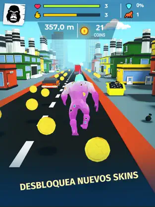 Snímek obrazovky 4 Kong and City 3D - Rush Run iphone