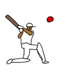 Cricket Icon Sticker