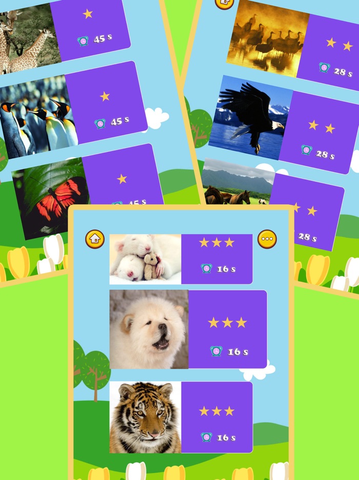 益智拼图游戏 - 组合动物图片