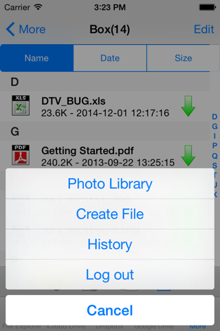 Cloud File Explorer - náhled