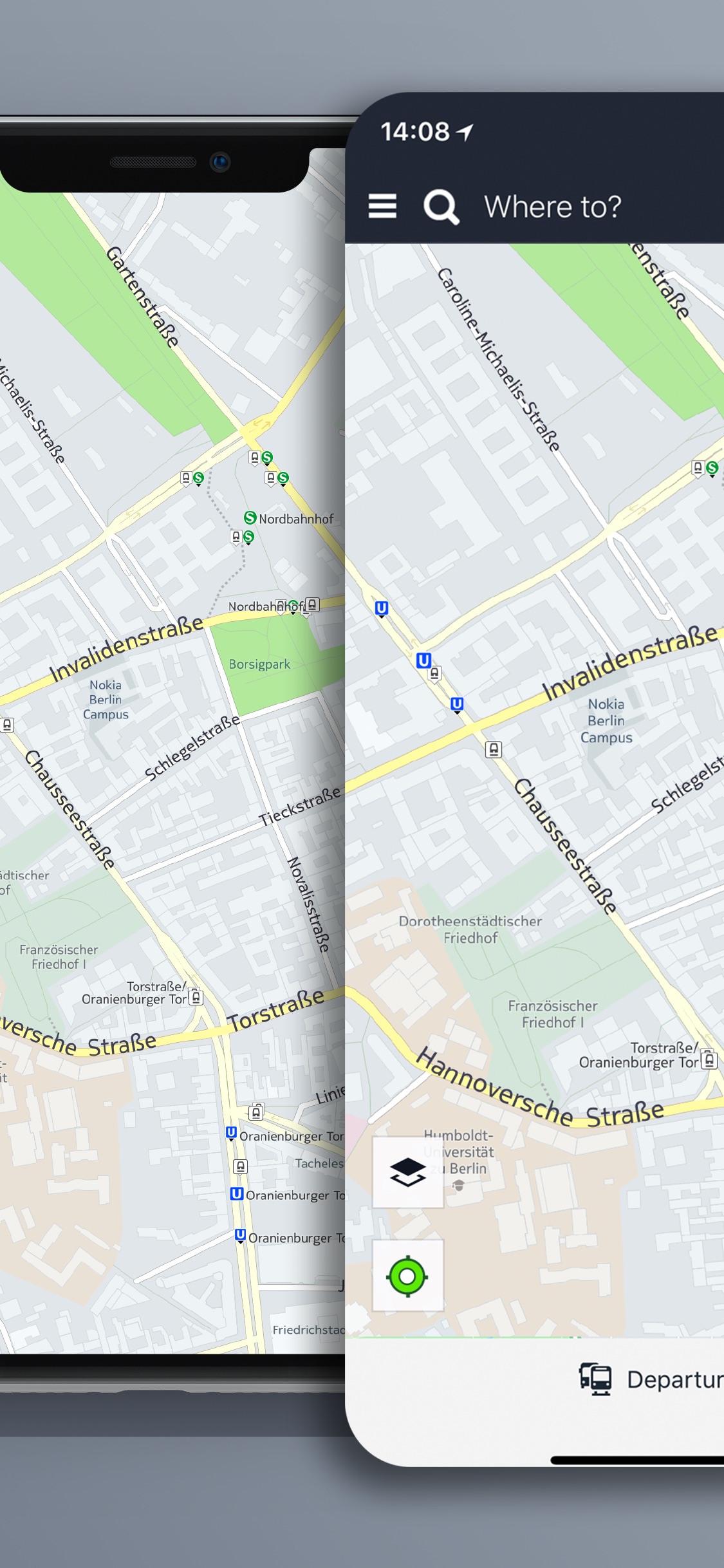Screenshot do app HERE WeGo
