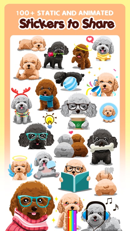 Toy Poodle Dog Emojis Stickers