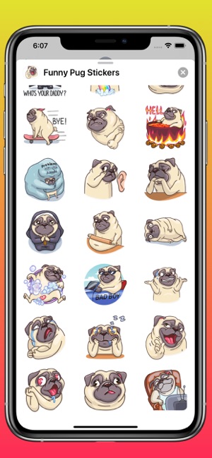 Funny Pug Stickers Pack(圖3)-速報App