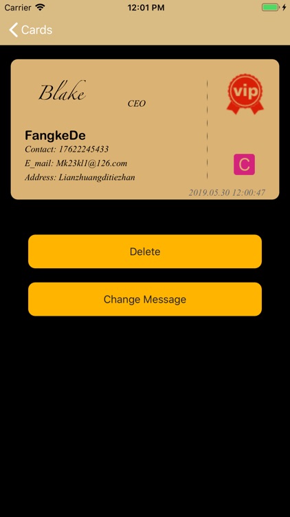 Business Card Sleeve