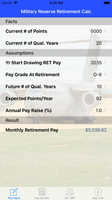 How to cancel & delete Mil Reserve Retirement Calc from iphone & ipad 1