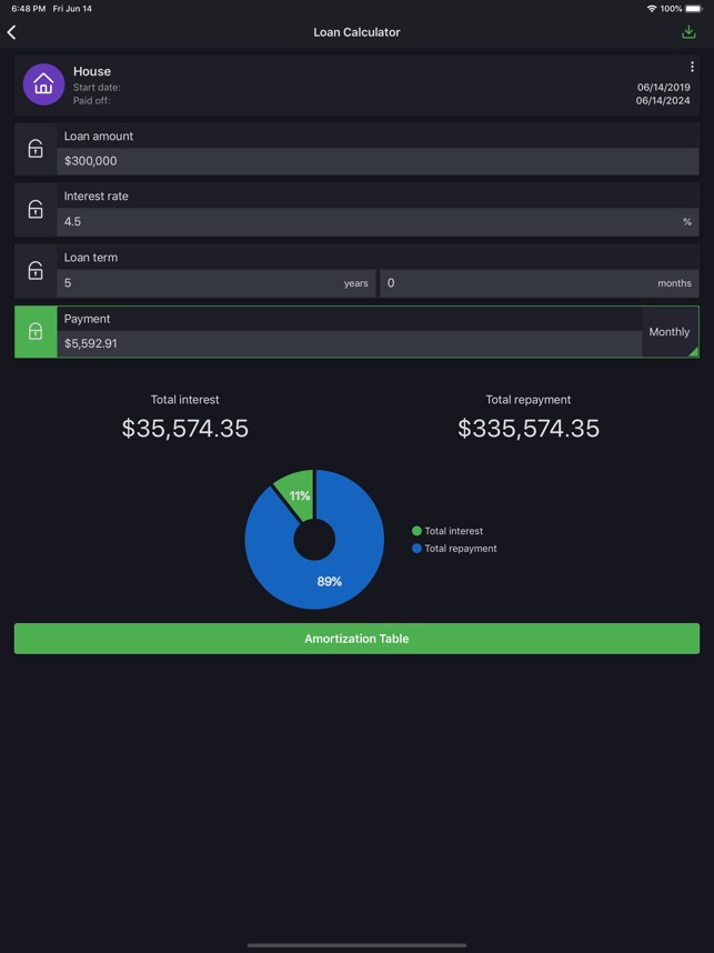 loan calculator installment on the app store amortization calculator app