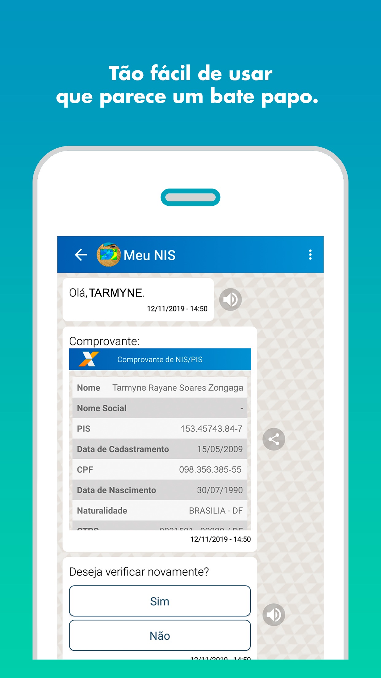 Screenshot do app Caixa Tem