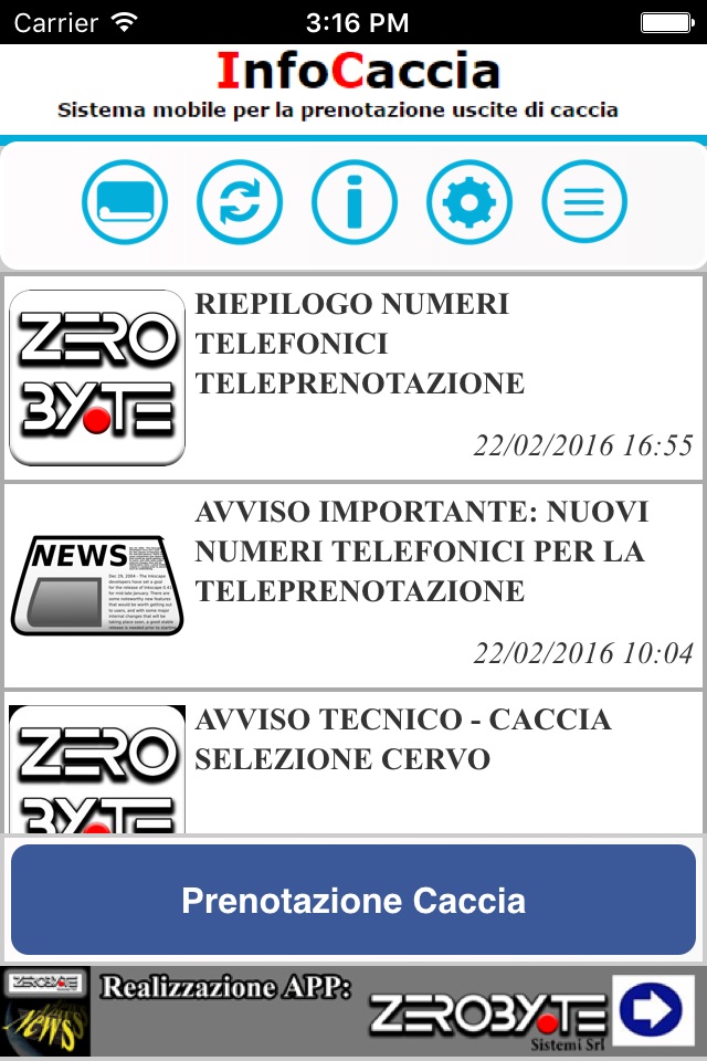 Info Caccia screenshot 2