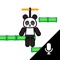 Blow the phone or microphone to rotate the bamboo pole, then the panda will fly, be careful not to drop the panda