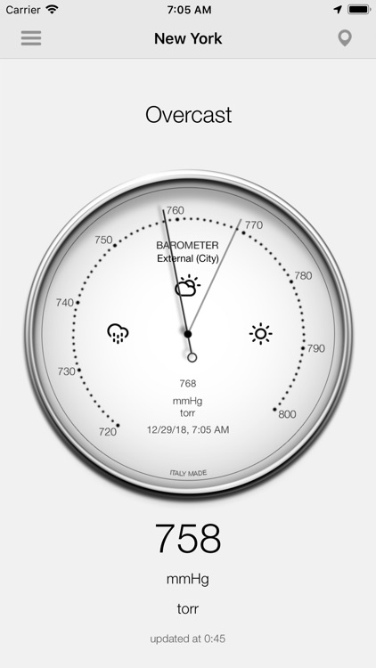 Barometer-Atmospheric pressure