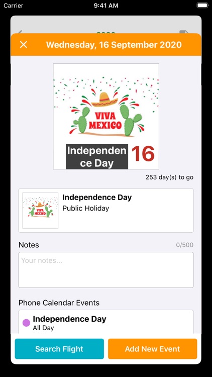 Mexico Calendar 2020 - 2021