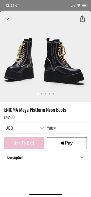 enigma mega platform neon boots