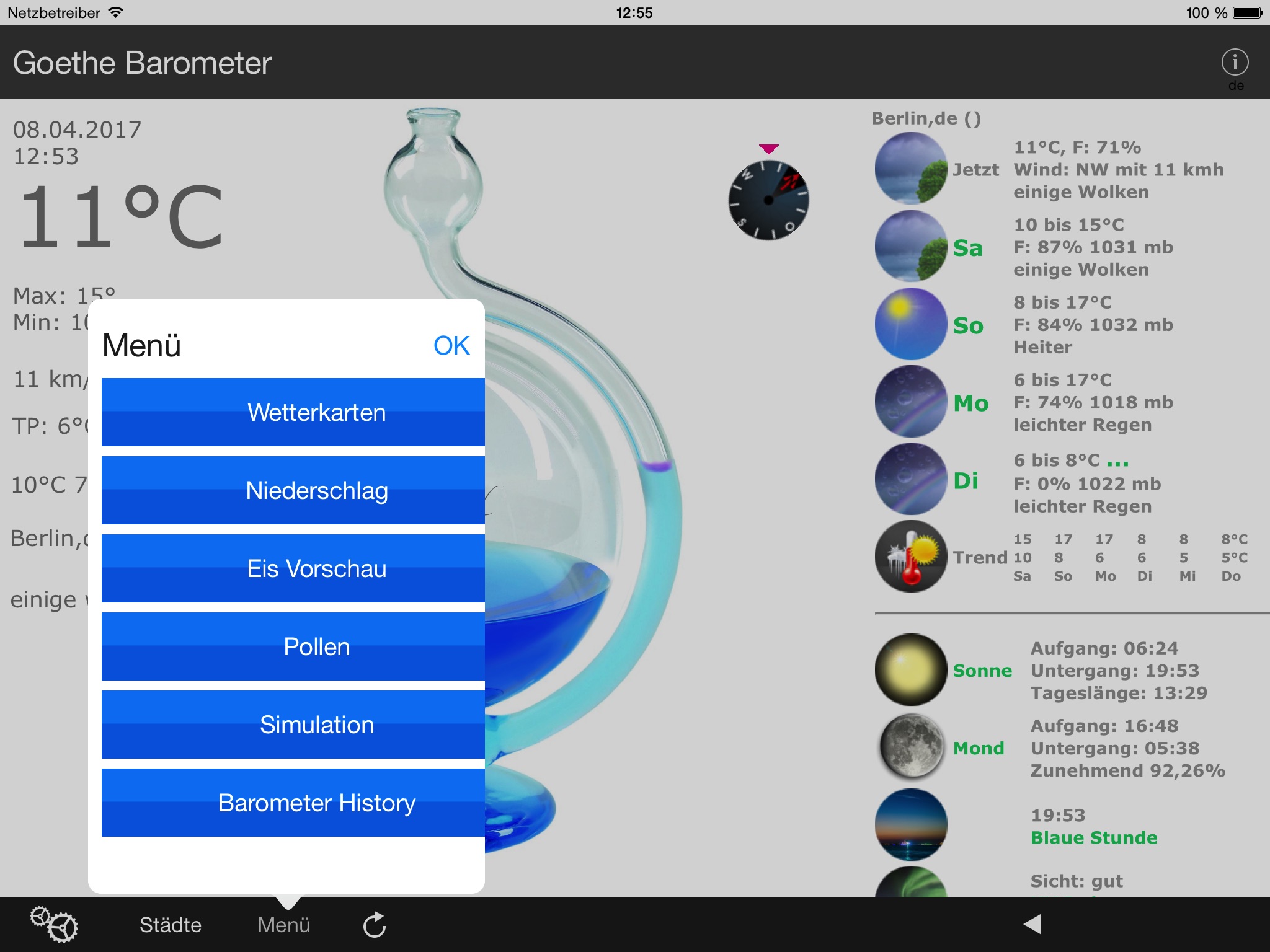 Goethe Barometer screenshot 3