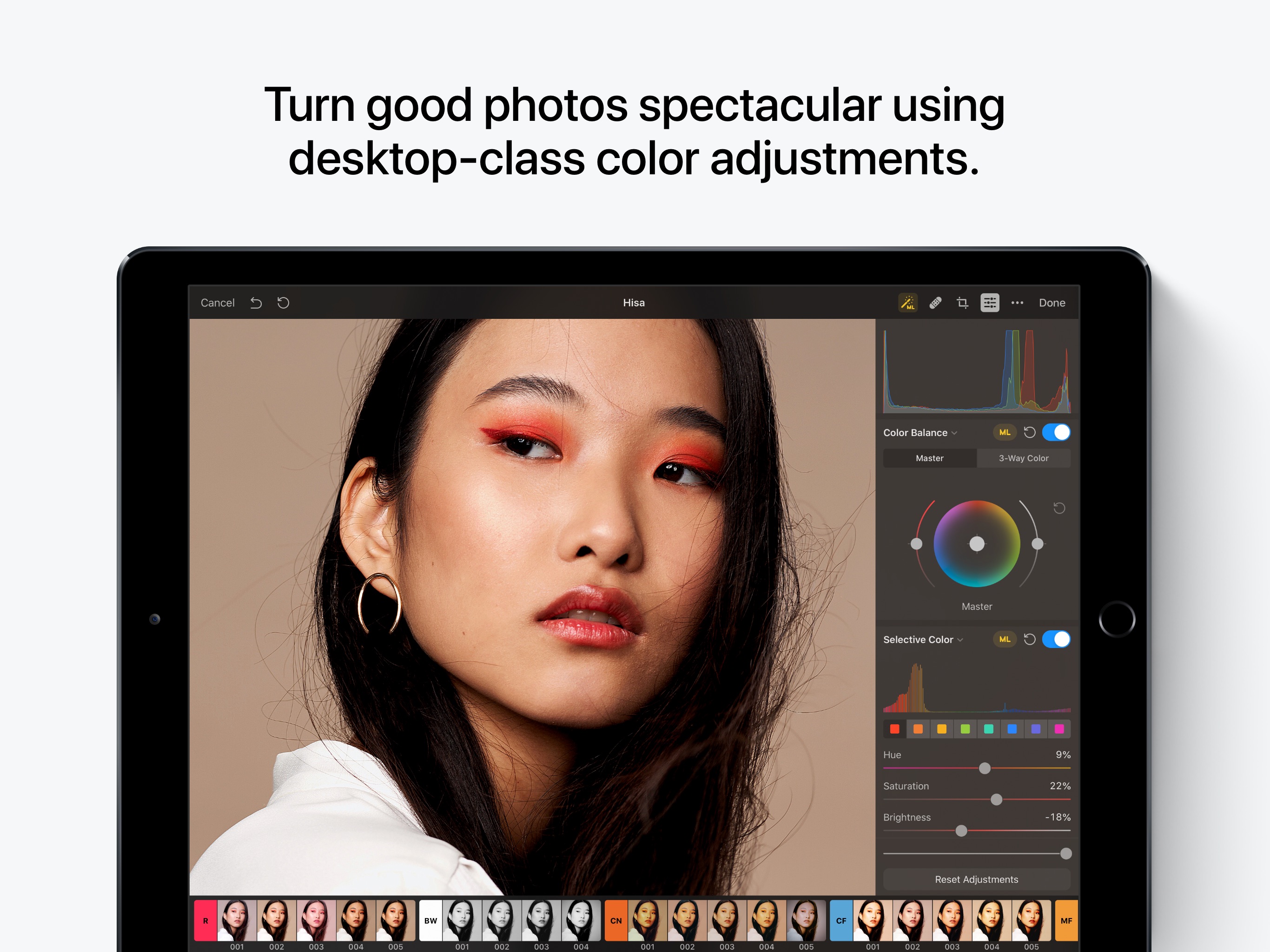 Screenshot do app Pixelmator Photo