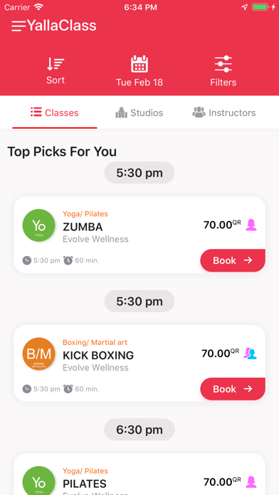 YallaClass - Fitness Guide screenshot 2