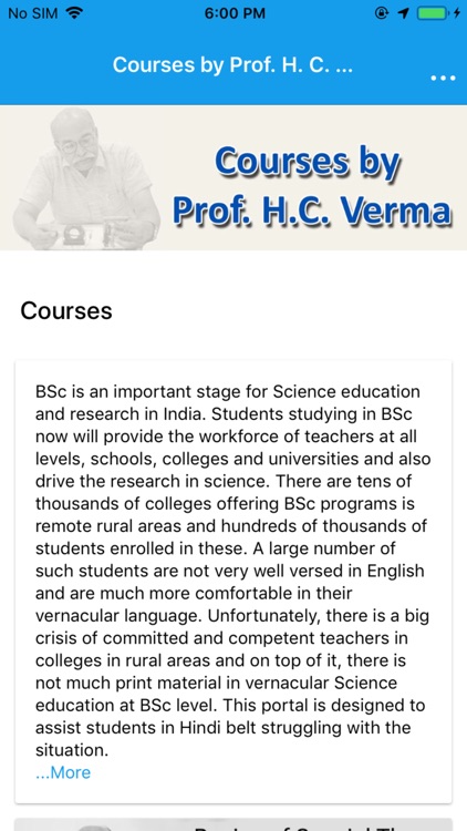 Courses by Prof. H. C. Verma