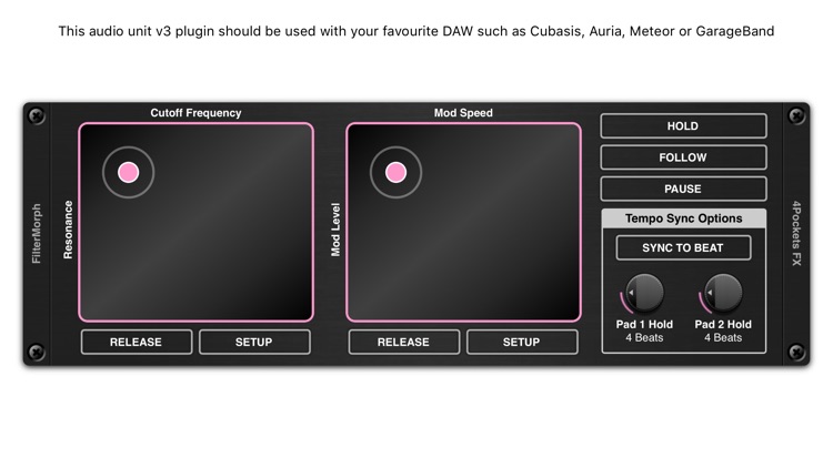 FilterMorph AUv3 Audio Plugin