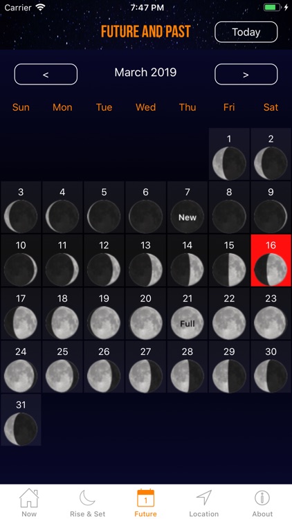 Moon Phase Calendar Plus screenshot-1