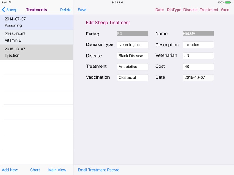 Sheep Treatments Database screenshot-3