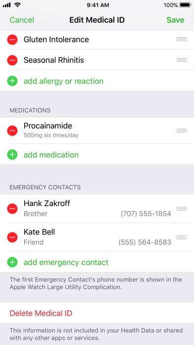 Medical ID Record screenshot1