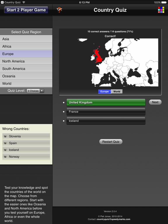 Country Quiz HD для iPad