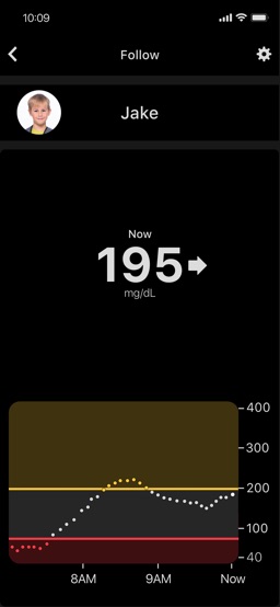 Dexcom Follow app screenshot