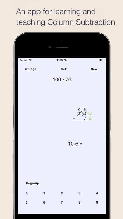 Column Subtraction screenshot-0