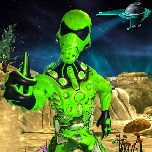 Green Area 51 Alien Escape Icon