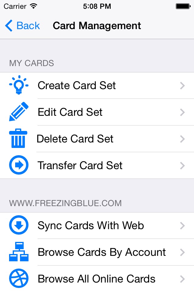 FreezingBlue Flashcards! screenshot 3