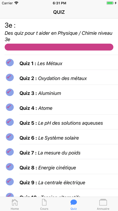 Chimie 3ème screenshot 4