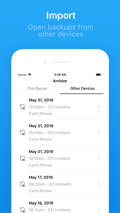 Contacts Backup + Transfer