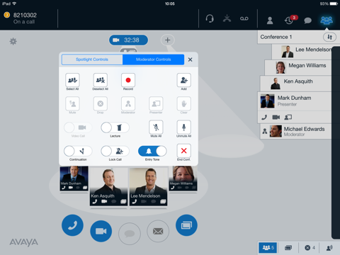 Avaya Communicator® for iPad screenshot 4