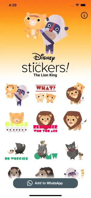 Screenshot 5 The Lion King Stickers iphone