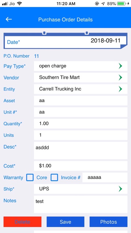 ATI Purchase Order Entry