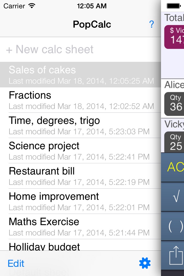 PopCalc Calculator screenshot 2