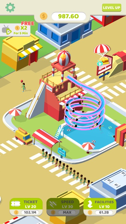 Idle Amusement Park screenshot-3