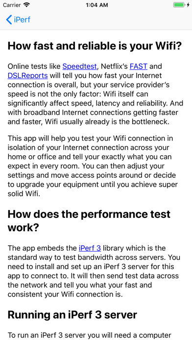 iPerf 3 Wifi Speed Test screenshot 3