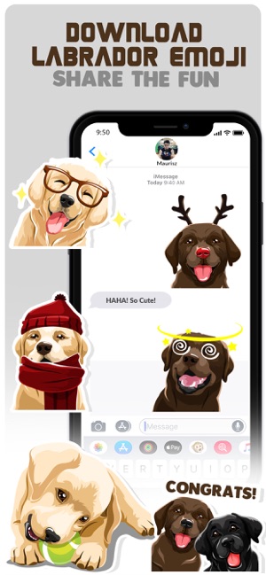 Labrador Retriever Dog Emojis(圖5)-速報App