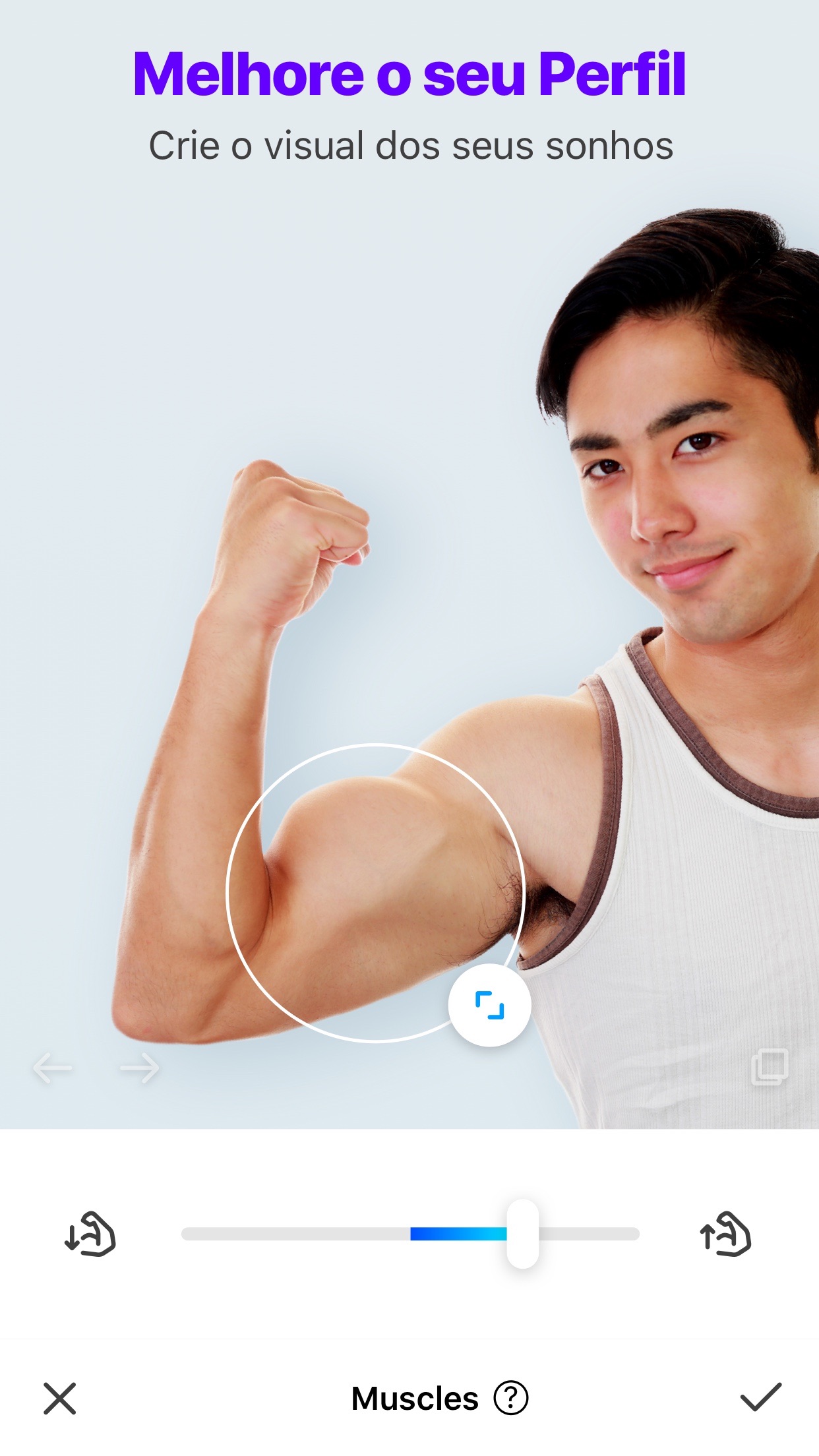 Screenshot do app Manly - Editor Musculos Corpo