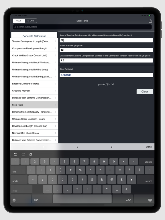 Concrete Engineering Calc. screenshot 2